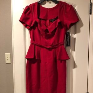 Stop Staring red peplum dress